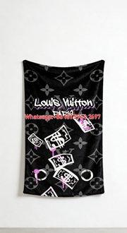 LV Graffiti Monogram Flannel Throw 292